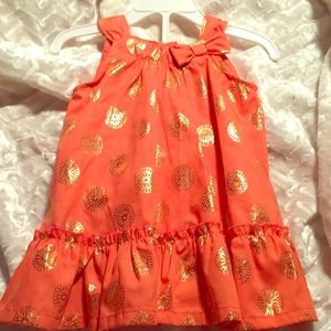 Picapino 12m Orange Dress/ Matching Diaper Cover